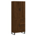 vidaXL Skříň highboard hnědý dub 69,5 x 34 x 180 cm kompozitní dřevo