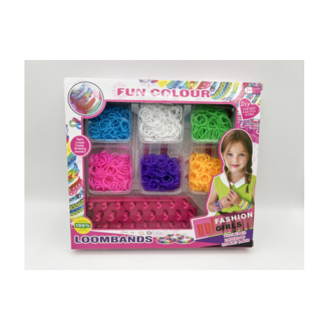 Kreativní sada na výrobu náramků Loom Band 1200 ks ALLTOYS