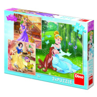Disney Princezny - Volné odpoledne: puzzle 3x55 dílků - Dino