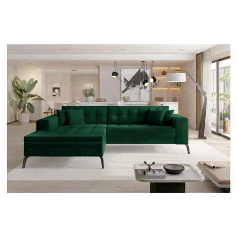 NANTES moderní rozkládací rohová sedačka s širokou lenoškou ELTAP