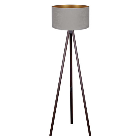Brilagi - Stojací lampa VELVET 1xE27/60W/230V wenge/šedá AS0462+DU82498