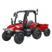 Mamido Dětský elektrický traktor s přívěsem Blast 4x4 červený