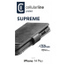 Cellularline prémiové kožené pouzdro typu kniha Supreme pro Apple iPhone 14 Plus, černá - SUPREM