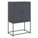 vidaXL Skříň highboard antracitová 68,5 x 38,5 x 107 cm ocel