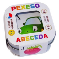 Teddies Hmaťák Pexeso Abeceda 64 karet v plechové krabičce