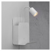 Nordlux Nástěnné světlo Roomi s policí a USB, bílá
