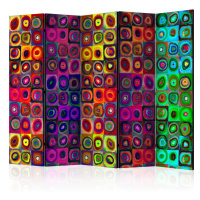 Paraván Colorful Abstract Art Dekorhome 225x172 cm (5-dílný),Paraván Colorful Abstract Art Dekor