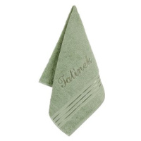 BELLATEX s.r.o. Froté ručník 50×100 Linie L/720 zelená s výšivkou Tatínek