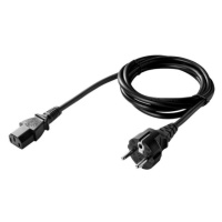 Síťový napájecí kabel k PC, 1,5m, 3-pin, 10A, černá