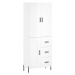 vidaXL Skříň highboard lesklá bílá 69,5 x 34 x 180 cm kompozitní dřevo