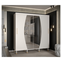 Šatní skříň Abi Calipso Ely Barva korpusu: Bílá, Rozměry: 200 cm, Dveře: Ely - bílá + zrcadlo