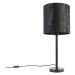 Moderní stolní lampa černá s černým stínidlem 25 cm - Simplo