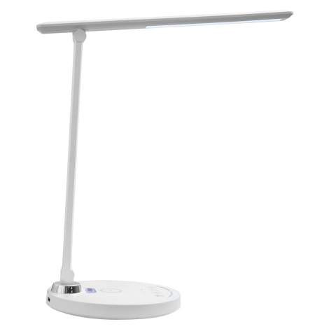 MAYER stolní lampa 32LED-04 s bezdrátovým nabíjením a USB nabíjecími porty