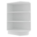 ArtExt Kuchyňská skříňka spodní ukončovací FLORENCE lesk | D6 30 Barva korpusu: Bílá