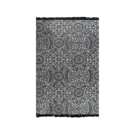 Koberec Kilim se vzorem bavlněný 120x180 cm šedý SHUMEE
