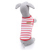 Vsepropejska Kamar pruhované tričko pro psa Barva: Červená, Délka zad (cm): 26, Obvod hrudníku: 