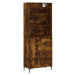 vidaXL Skříň highboard kouřový dub 69,5 x 34 x 180 cm kompozitní dřevo