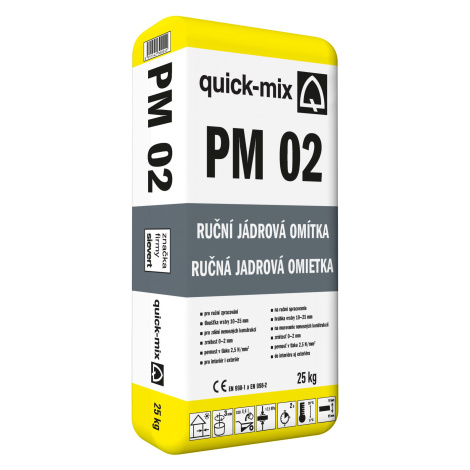 Omítka jádrová ruční Sakret/Quick-mix PM 02 25 kg