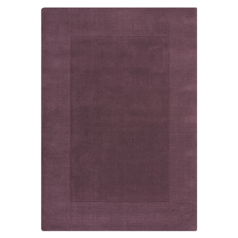 Flair Rugs koberce Kusový ručně tkaný koberec Tuscany Textured Wool Border Purple - 160x230 cm