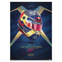 Umělecký tisk Oracle Red Bull Racing - Max Verstappen - Helmet - Champion - 2023, Automobilist, 