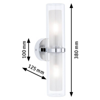 Paulmann Paulmann Luena nástěnné světlo IP44 chrom E14 2x