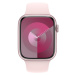 Apple Watch Series 9 Cellular 45mm Růžový hliník se světle růžovým sportovním řemínkem S/M Růžov