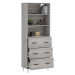 vidaXL Skříň highboard šedá sonoma 69,5 x 34 x 180 cm kompozitní dřevo