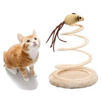 Hurt Hračka pro kočku - myš na velké pružině 23 cm