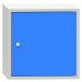 Uzamykatelný box, v x š x h 450 x 450 x 426 mm, světlá šedá / světlá modrá