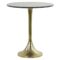 Kulatý odkládací stolek s deskou v dekoru mramoru ø 48 cm Rickerd – Light & Living