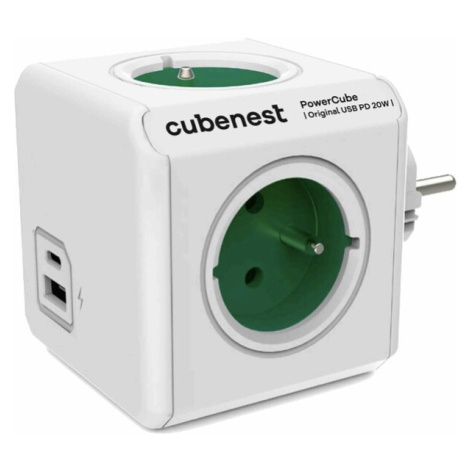 CubeNest PowerCube Original USB PD 20W, A+C, zelená