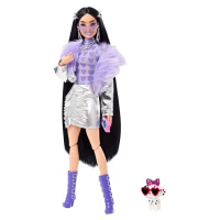 Barbie extra stylová černovláska s pejskem, mattel hhn07