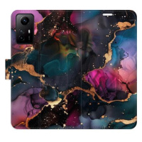 iSaprio Flip pouzdro Dark Marble pro Xiaomi Redmi Note 12S