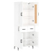 vidaXL Skříň highboard lesklá bílá 69,5 x 34 x 180 cm kompozitní dřevo