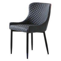 Furniria Designová židle Hallie šedá koženka