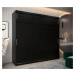 Šatní skříň Abi T0 s nástavcem Barva korpusu: Černá, Rozměry: 250 cm, Dveře: Černá