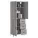 vidaXL Skříň highboard šedá sonoma 69,5 x 34 x 180 cm kompozitní dřevo