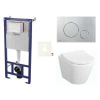 Cenově zvýhodněný závěsný WC set SAT do lehkých stěn / předstěnová montáž+ WC VitrA Integra SIKO