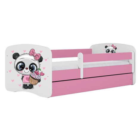 Dětská postel Babydreams+SZ růžová 70x140 Panda BAUMAX