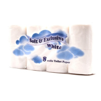 TOAL Toaletní papír Soft & Exclusive, 8 ks, 2 vrs., bílý