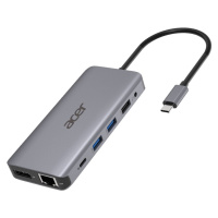 Acer dokovací stanice USB-C 12v1, 2 x USB3.2, 2 x USB2.0, SD/TF, 2 x HDMI, DP, RJ45, jack, PD 60