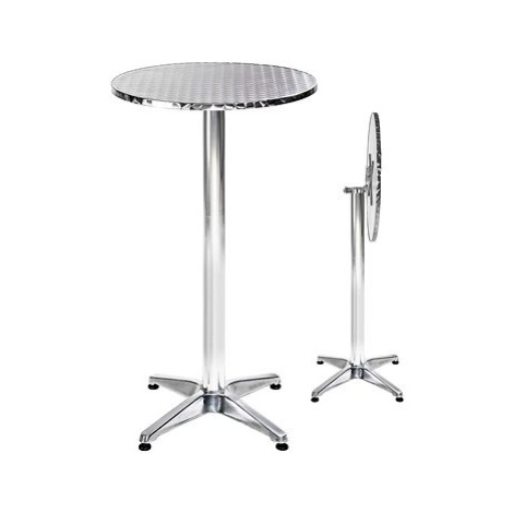 Barový stolek hliníkový 60 cm, nožička 6,5 cm skládací tectake