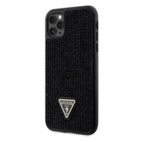 Guess Rhinestones Triangle Metal Logo Kryt pro iPhone 11 Pro Black