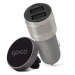 Epico bundle dual nabíječka do auta + magnetický držák, černo-šedá - 9915101300105