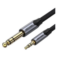 Vention Cotton Braided TRS 3.5mm Male to 6.5mm Male Audio Cable 2m Gray Aluminum Alloy Type