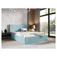 Eka Čalouněná postel LIZA 160x200 cm Barva látky Trinity: (2322) Světlá modrá, Úložný prostor: B