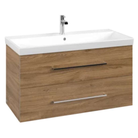 Villeroy & Boch Avento - Umyvadlová skříňka, 98x51x45 cm, 2 zásuvky, Oak Kansas A89200RH