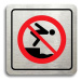 Accept Piktogram "zákaz skákání do vody" (80 × 80 mm) (stříbrná tabulka - barevný tisk)