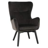 Designové křeslo TENAL, šedohnědá TAUPE Velvet látka