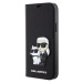 Karl Lagerfeld PU Saffiano Karl and Choupette NFT flipové pouzdro pro iPhone 12/12 Pro černé
